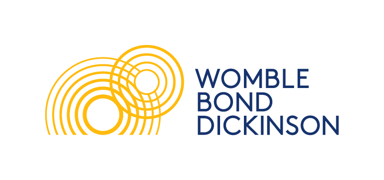 Womble Bond Dickinson logo in blue and yellow