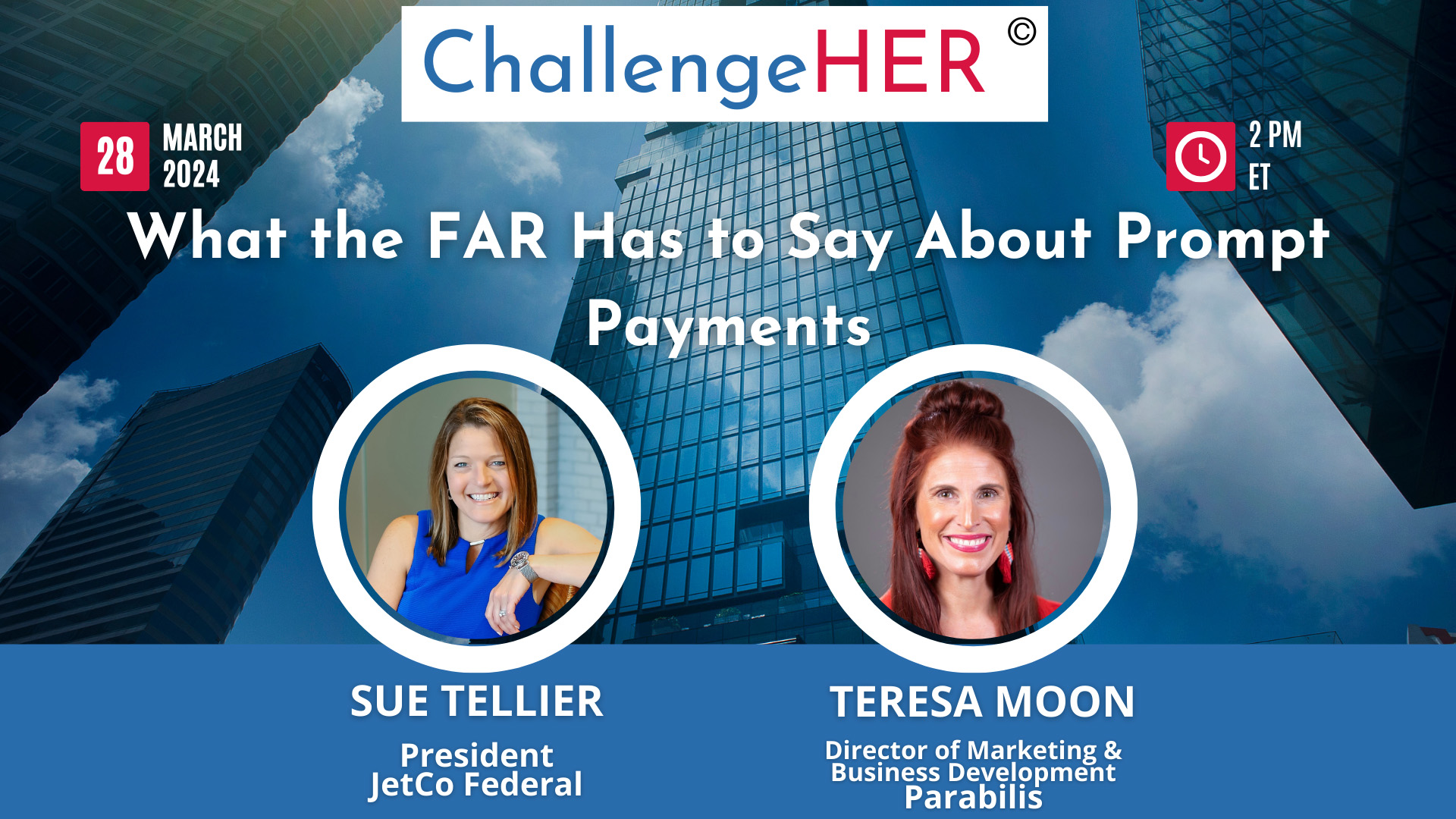 ChallengeHER Prompt Payments webinar featuring Sue Tellier and Teresa Moon